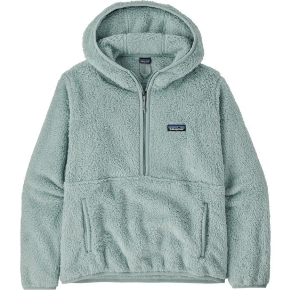 Patagonia Los Gatos Hooded Fleece Pullover Quarter Zip Thermal Blue Medium